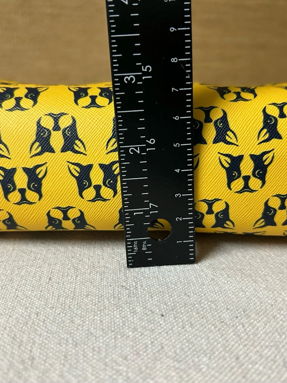 Dabney Lee Cosmetic Bag Yellow Black French Bulldog/Boston Terrier